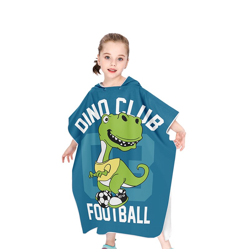 freundlicher Poncho Dinosaurier Bademantel Mit Kapuze freundlicher Bademäntel Mikrofaser Schlecht Kleid Tiere Für Jungen Mädchen Kleinkind Strand Schwimmen Handtücher: 02B