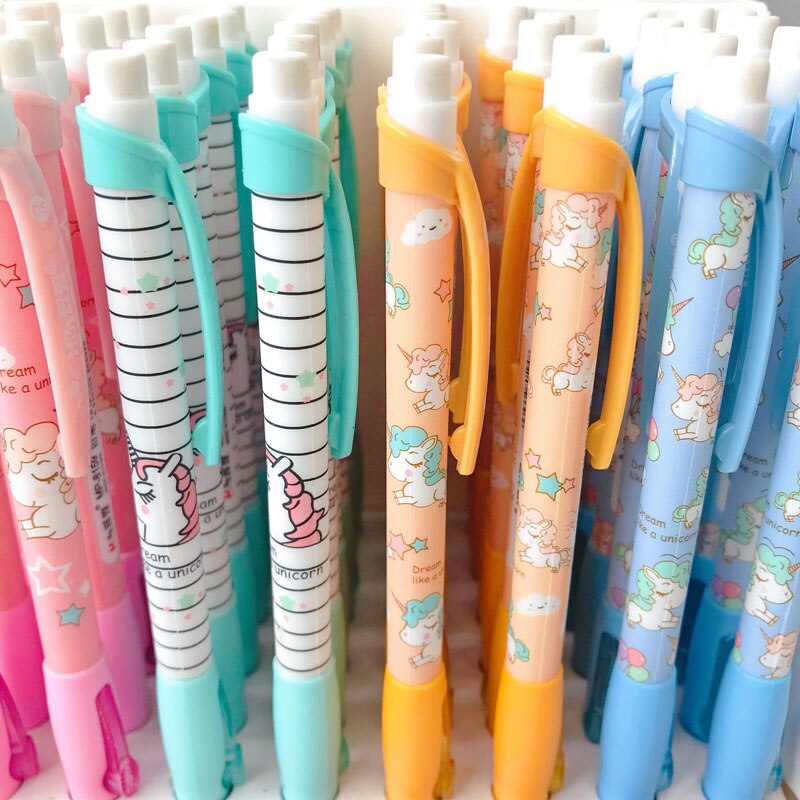 3X Dream Like Unicorn Press Mechanical Automatic Pencil Writing School Office Supply Stationery 0.7mm