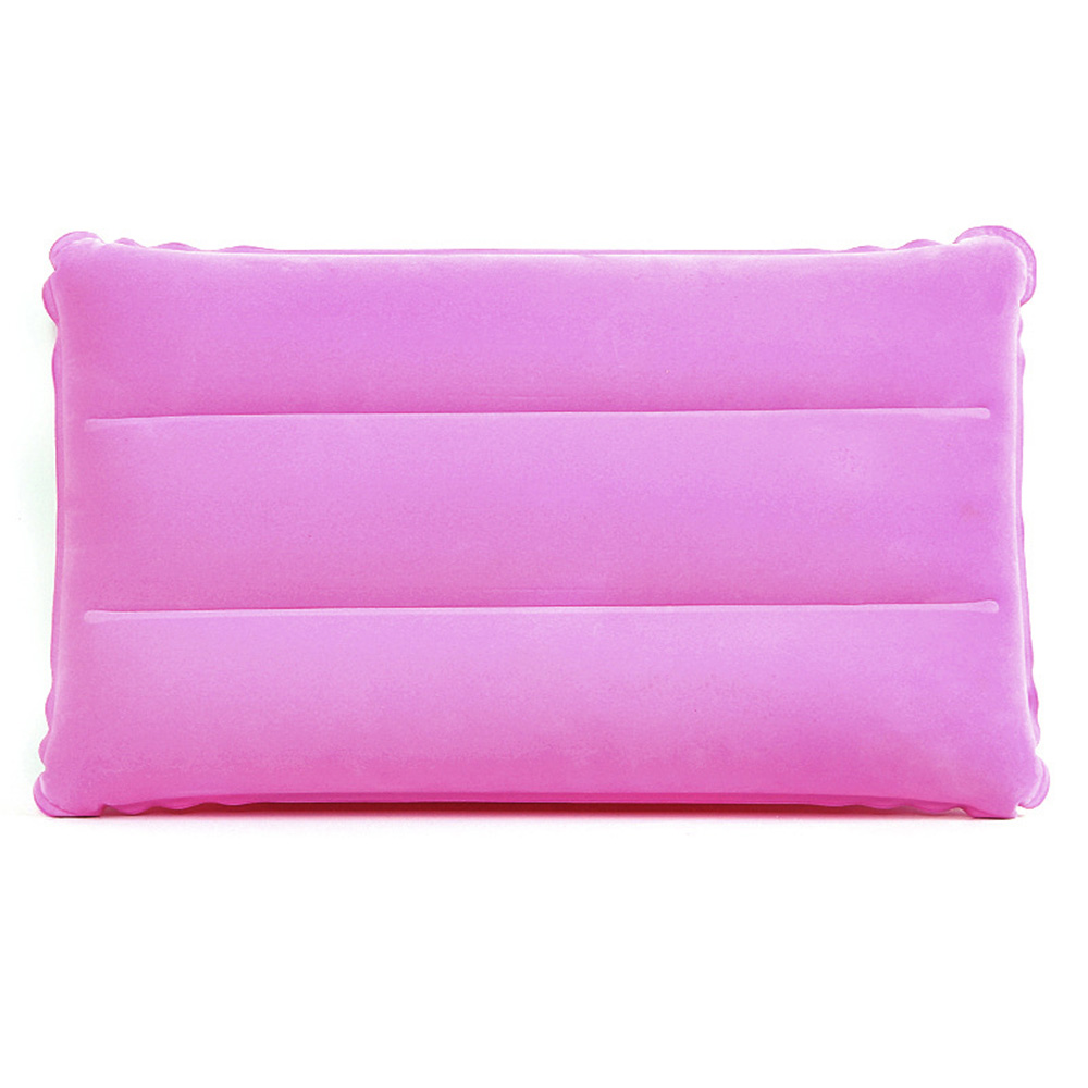 Bequem Ultraleicht Aufblasbare PVC Nylon Luft Kissen Schlaf Kissen Reise Schlafzimmer Wandern Strand Auto Flugzeug Kopf Rest Unterstützung: Rosa
