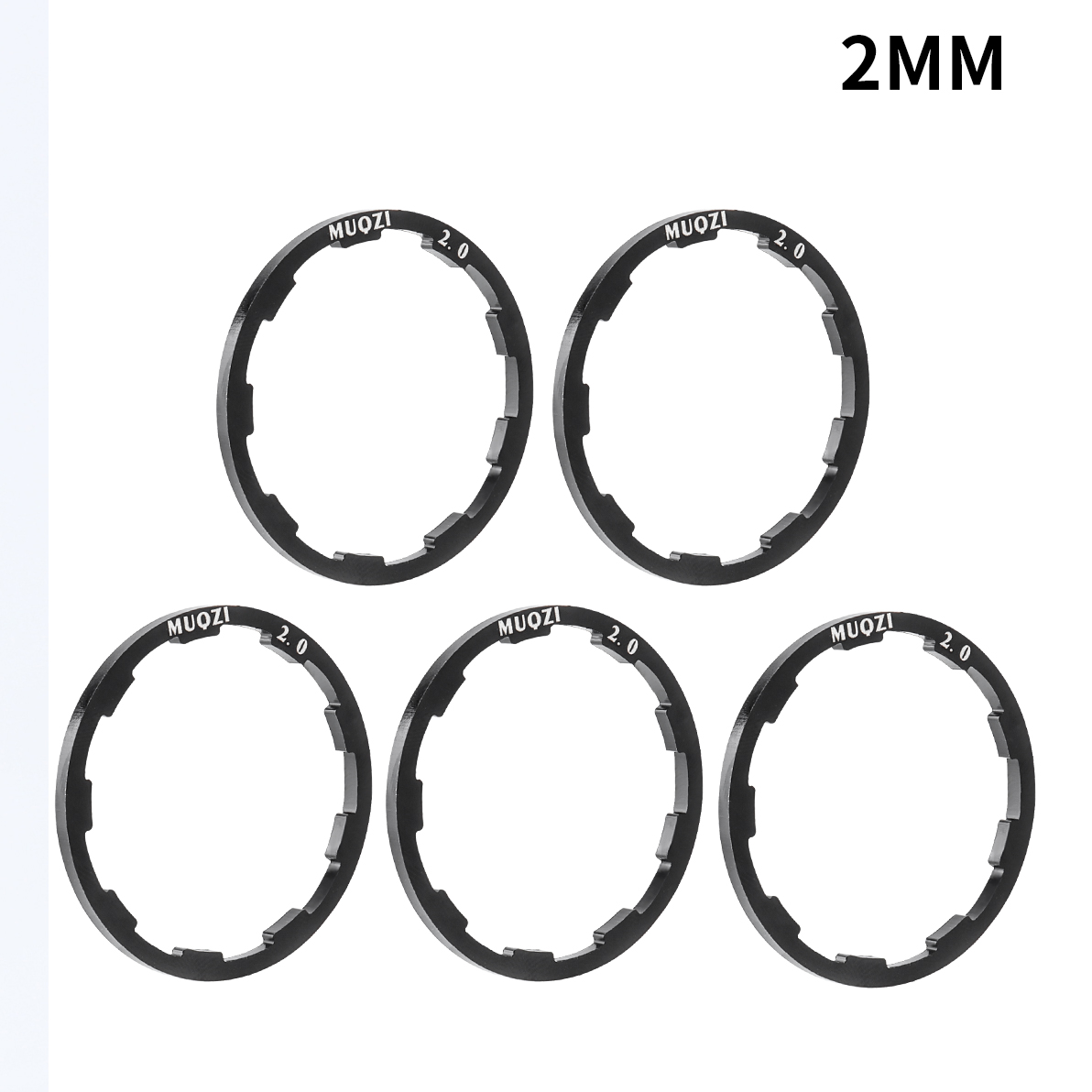MUQZI-arandela de buje de bicicleta de montaña, 1mm, 1,5mm, 1,85mm, 2mm, 2,18mm, 2,35mm, 2,5mm, junta para 7 8 9 10 11 12 velocidades, espaciador de volante de Cassette