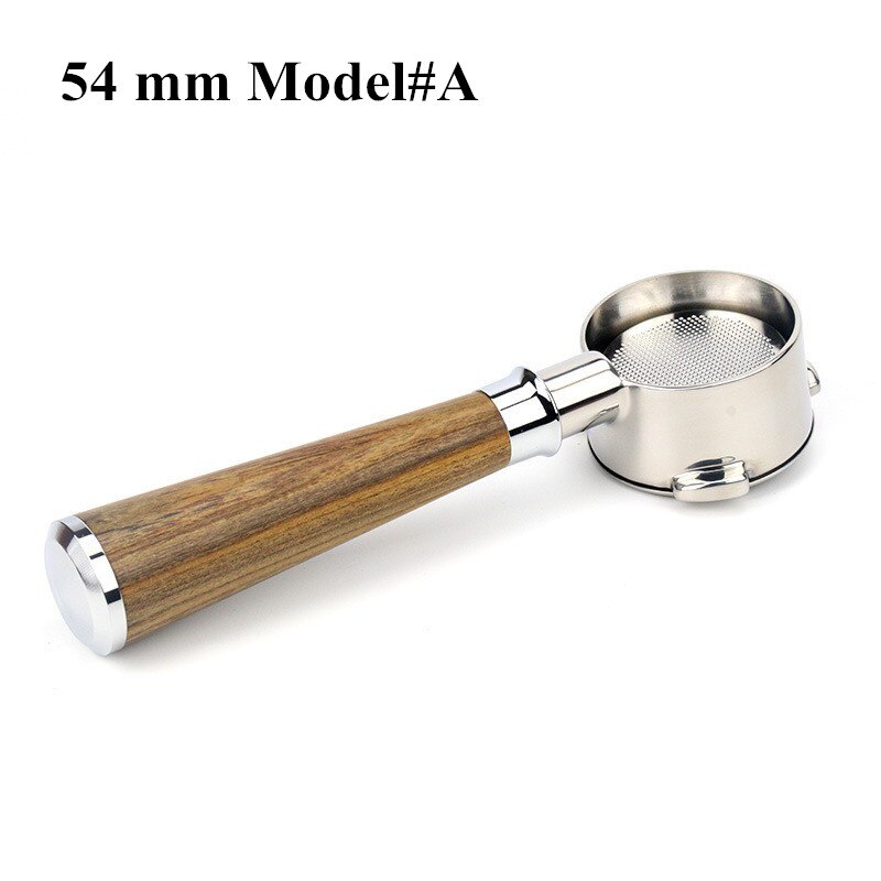 54mm Coffee Bottomless Portafilter For Breville 870/878/880 Filter Basket Stainless Steel Replacement Espresso Machine Accessory: 54mm A