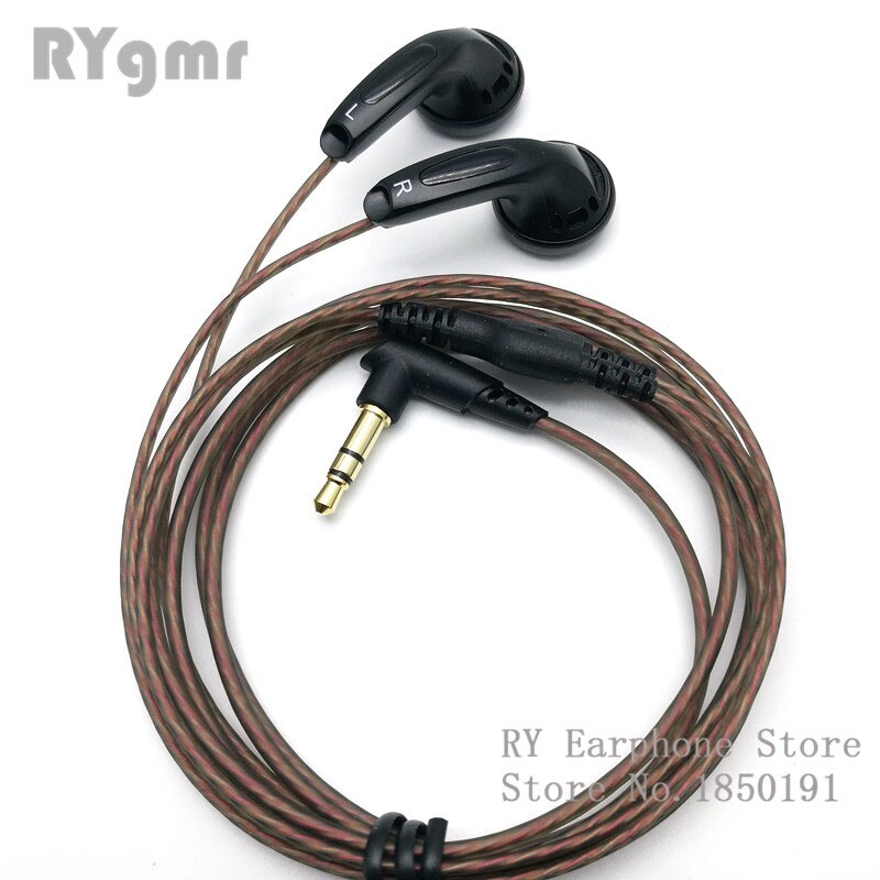 RY4S original in-ear Earphone 15mm music sound HIFI Earphone (MX500 style earphone) 3.5mm L Bending hifi cable: RY4S black NO Mic