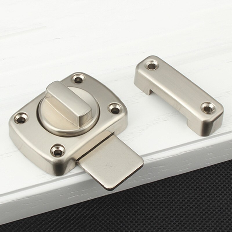 1 Pcs Zinc Alloy Thick Anti-theft Security Door Rotate Latch Exquisite Fasion Slide Lock For Gate Cabinet Window Easy To Install