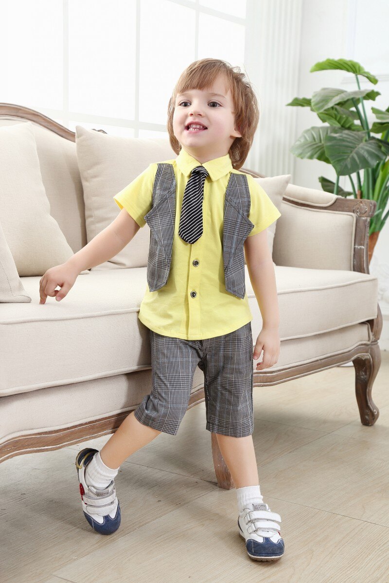 1st fødselsdags dreng dåbsdragt jakkesæt baby drenge herre jakkesæt børn kortærmet vest tøj sæt jakkesæt fremstillet i to dele: 6m