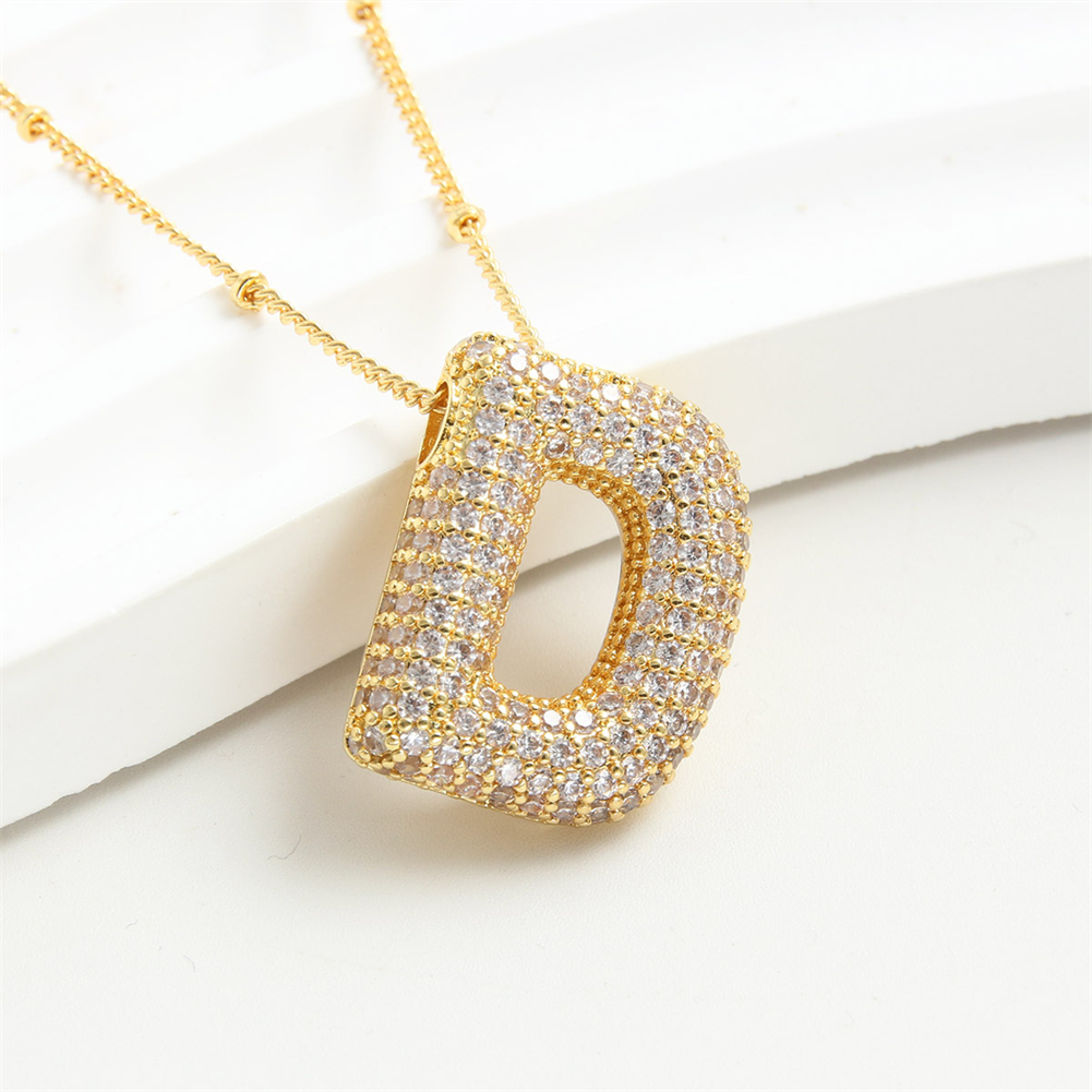 Colgante Vintage de acero inoxidable con letra dorada, Collar con inicial del alfabeto de A-Z para mujer, Collar de cadena, de joyería