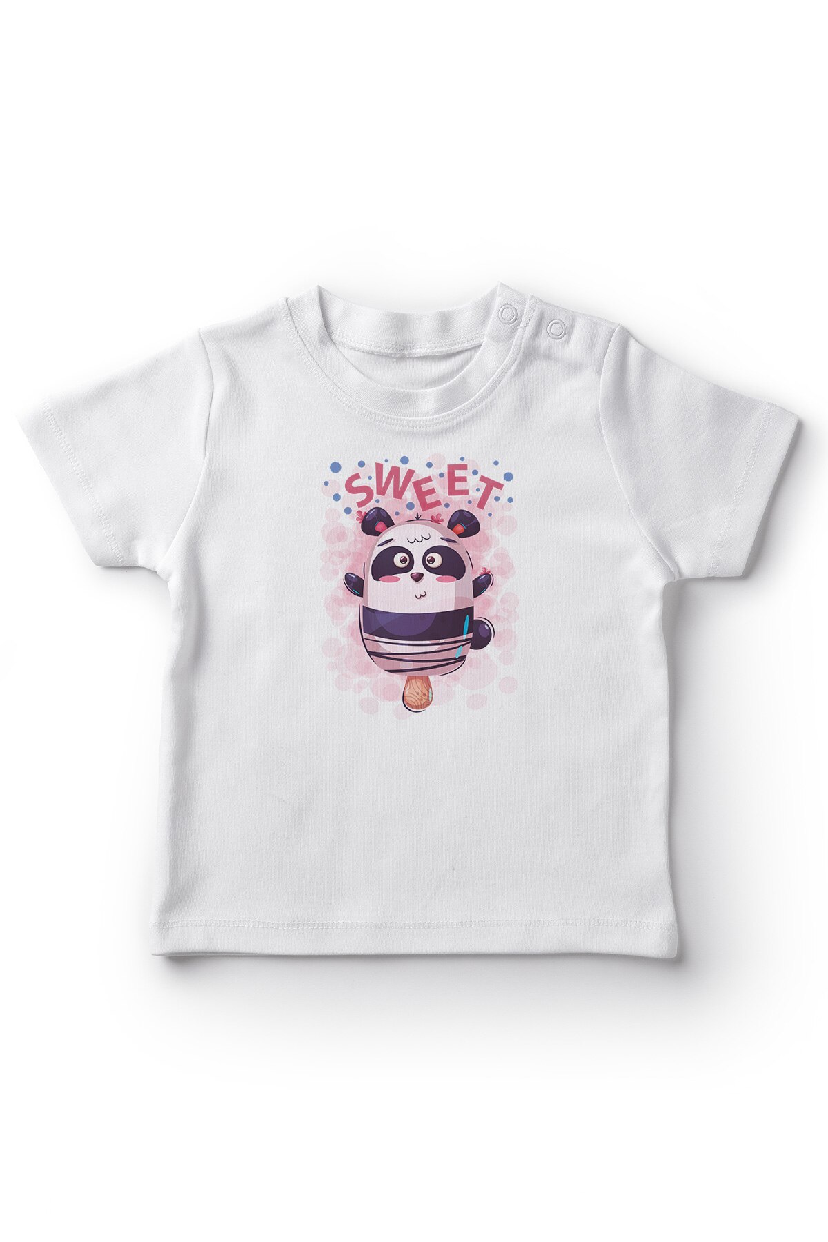 Angemiel, helado para bebé, camiseta blanca de Panda dulce para niña