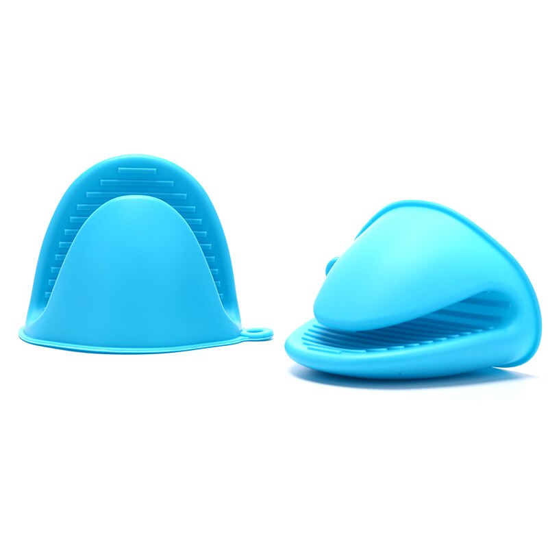 2 stücke Silikon Handschuhe Ofen Wärme Isoliert Finger Handschuhe Kochen Mikrowelle Nicht-Unterhose Greifer Topf Halfter Küche Backen Werkzeug: SB