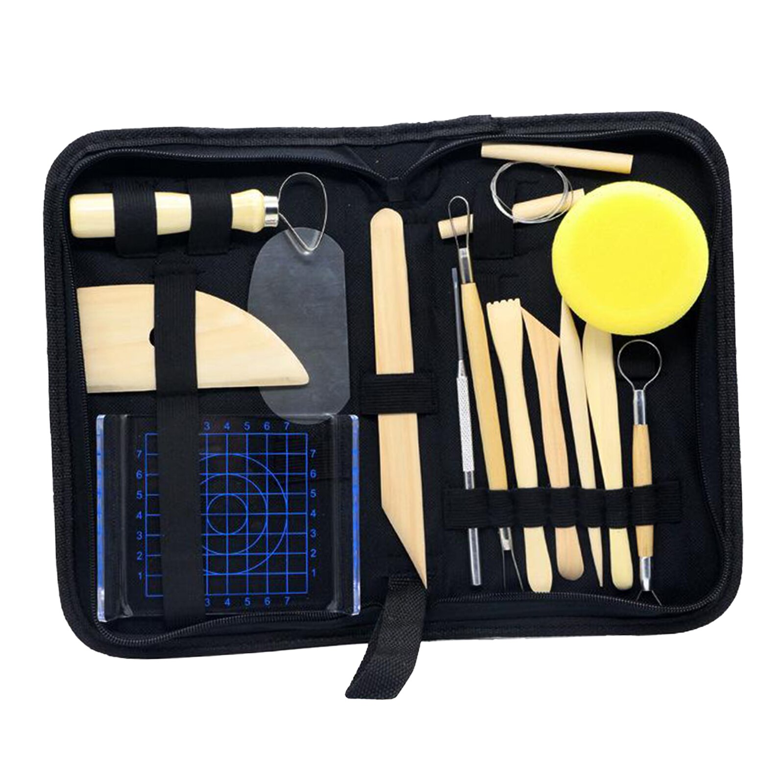 14PCS CARVING SCULPTING TOOLS SET WITH STORAGE CASE FOR KIDS ART CRAFTS