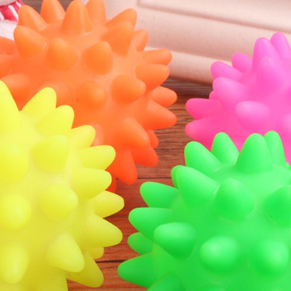 Rubberen Bal Speelgoed Mooie Hond Pet Fun Spikey Bal Bijten Kauwen En Speelgoed Tanden Schoonmaakproducten Voor Huisdier Speelgoed puppy
