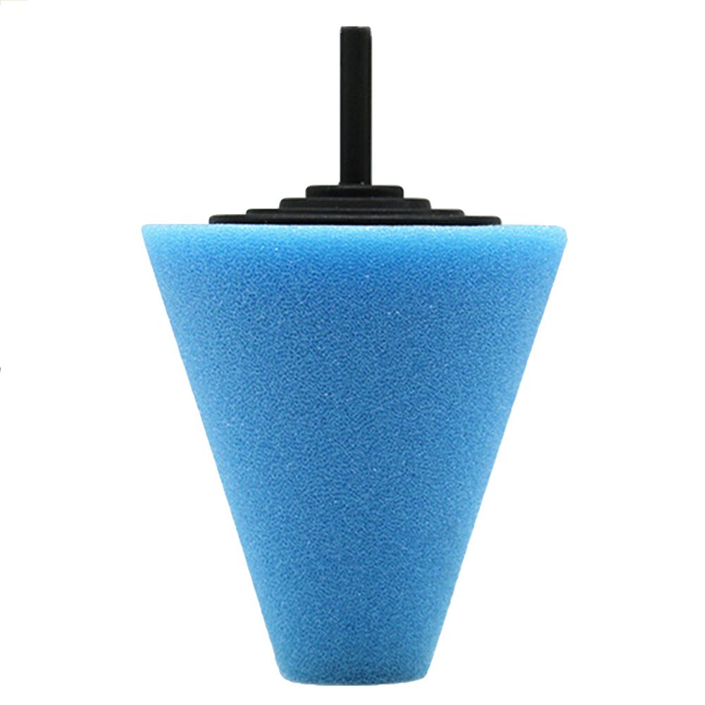 T80/t60/t40 roda de carro urnishing espuma esponja almofada de polimento pneus cubos de roda máquina de disco de polimento cone-forma cubos de roda disco: Azul