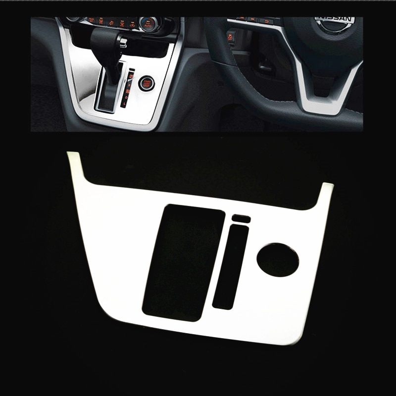JY SUS304 Edelstahl 1 stücke Shif Getriebe Tafel Abdeckung trimmen Auto Styling Zubehör Für Nissan Serena C27 -