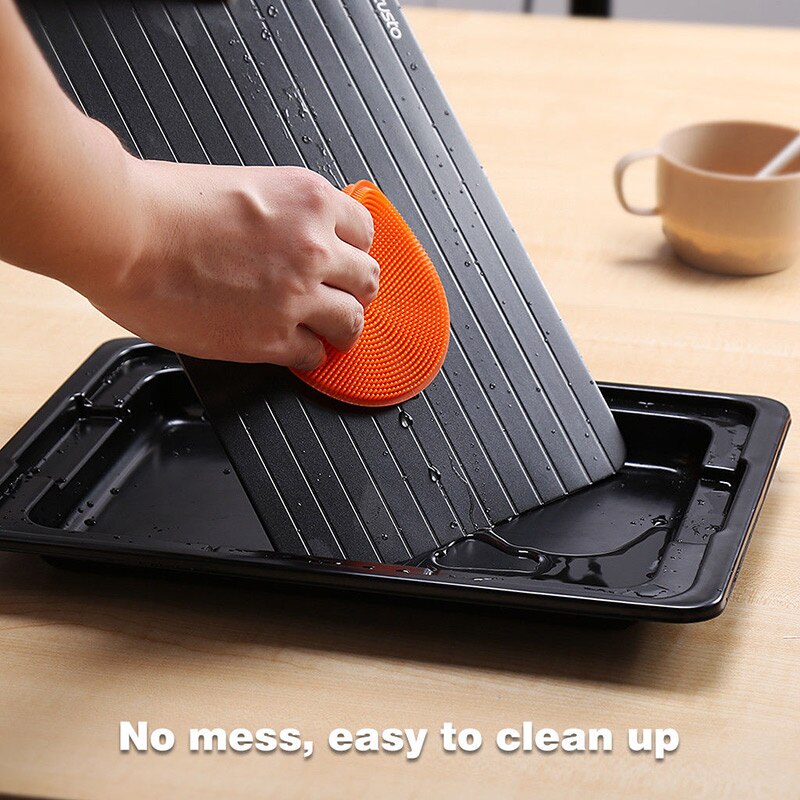 Fast Defrosting Tray with Cleaner Frozen Meat Defrost Food Thawing Plate Board Kitchen Tool B1