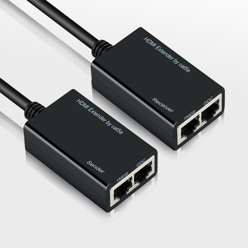 30m HDMI Extender Over RJ45 CAT5e CAT6 UTP LAN Ethernet Extender Repeater 1080P 3D to 100ft