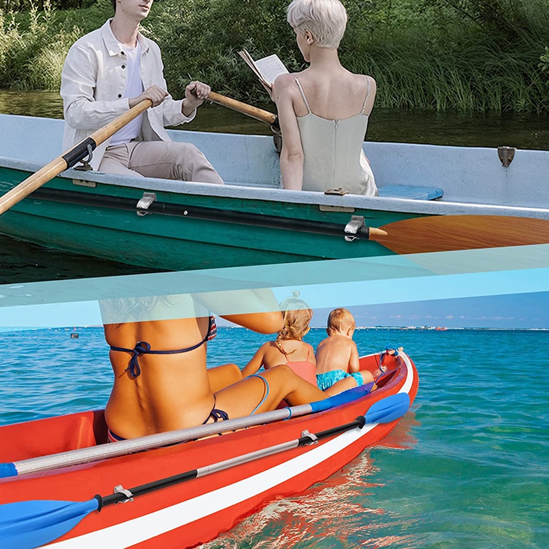 4 Pieces Of Stainless Steel Boat Hook Small Spring Clamp Holder Boat Oar Holders Marine Spring Clip Silver Bracket Clip