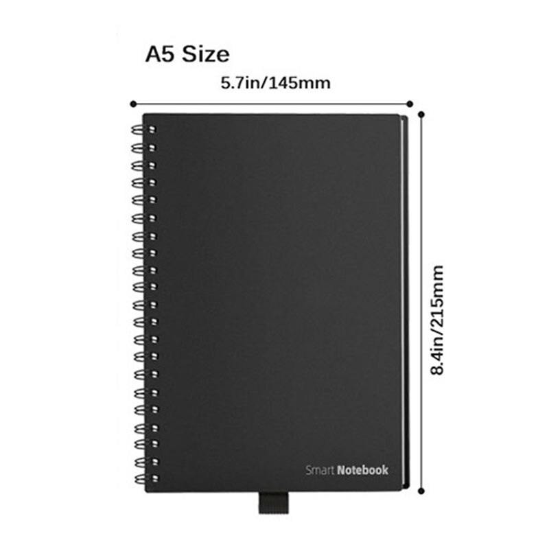 Libreta A5/B5 inteligente, reutilizable, borrable, de papel, borrado en la nube, con forro de bolígrafo, JHP: a5