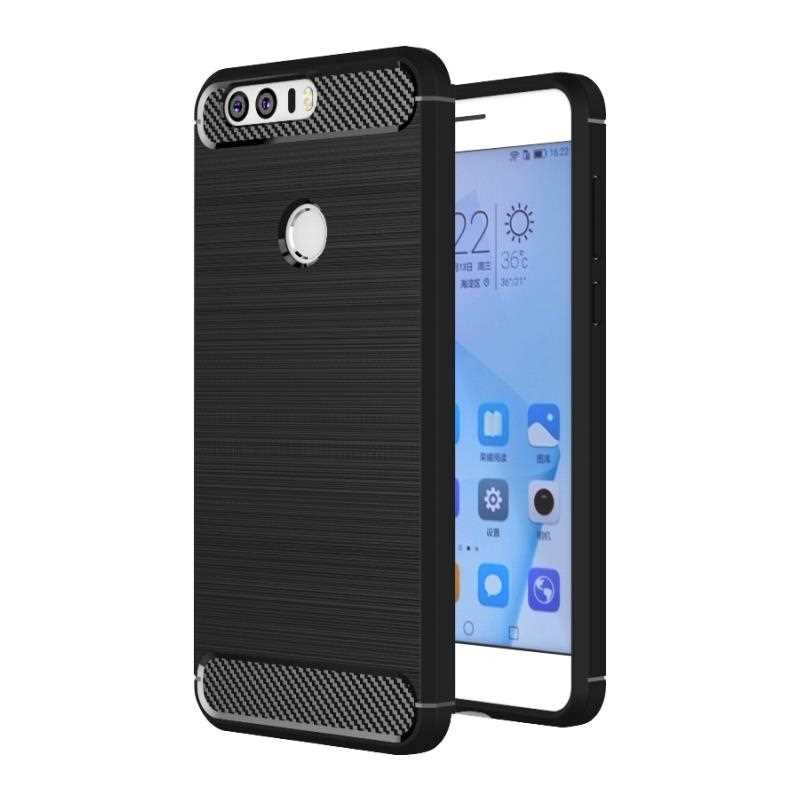 Joomer-funda de silicona blanda a prueba de golpes para Huawei Honor 8, funda para teléfono Huawei Honor 8 Lite: For Honor 8 / Black