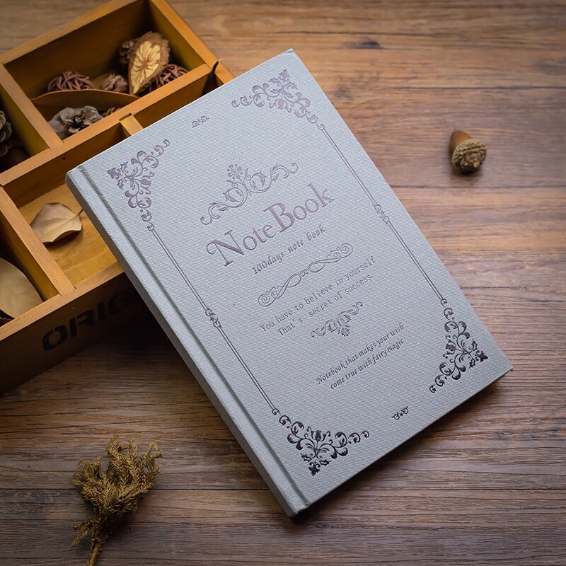 European Retro Thick Magic Notebook A5 Diary Book Classical for Students: Retro gray