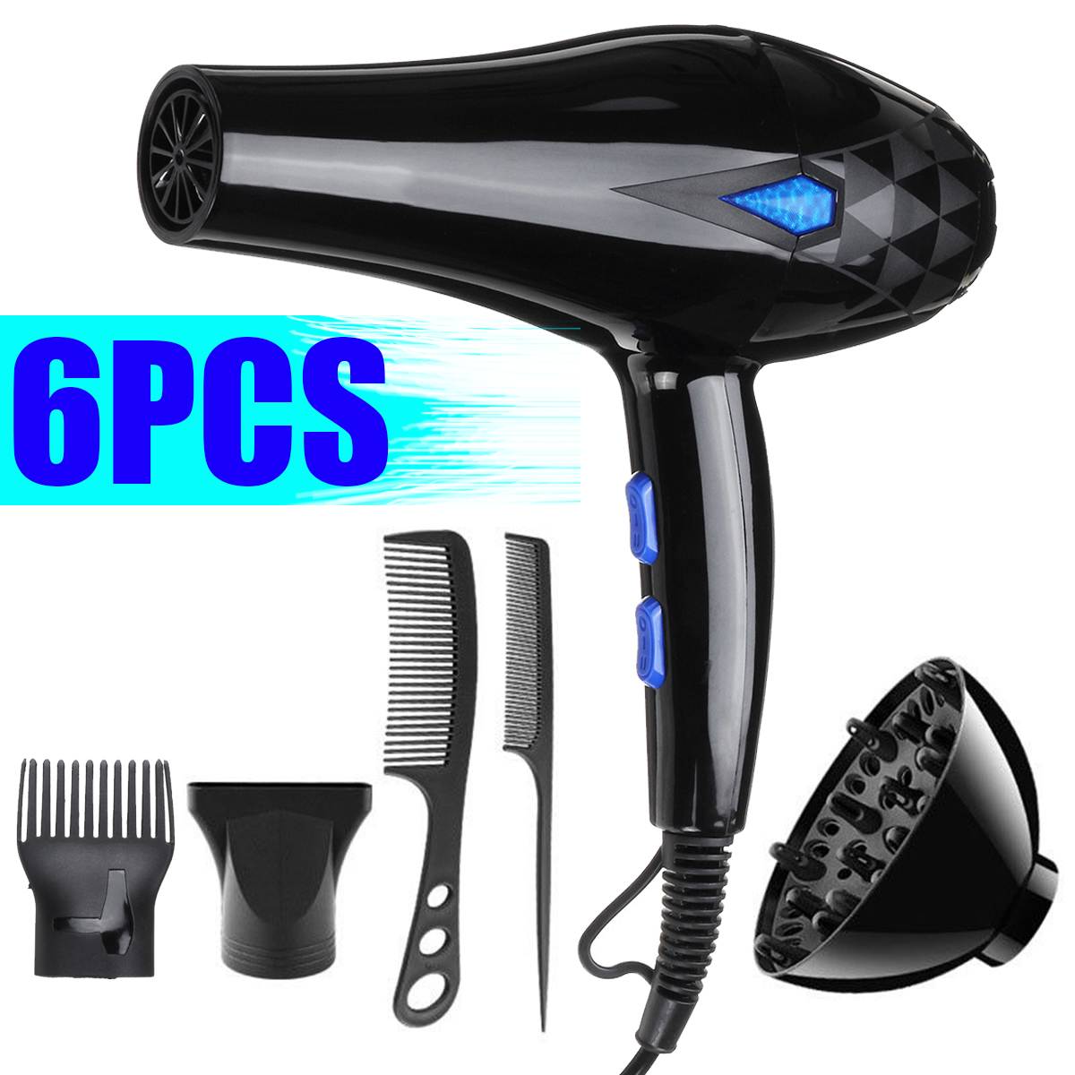 2200W Strong Power Hair Dryer for Hairdressing Barber Salon Tools Blow Dryer Low Hairdryer Hair Dryer Fan 220V