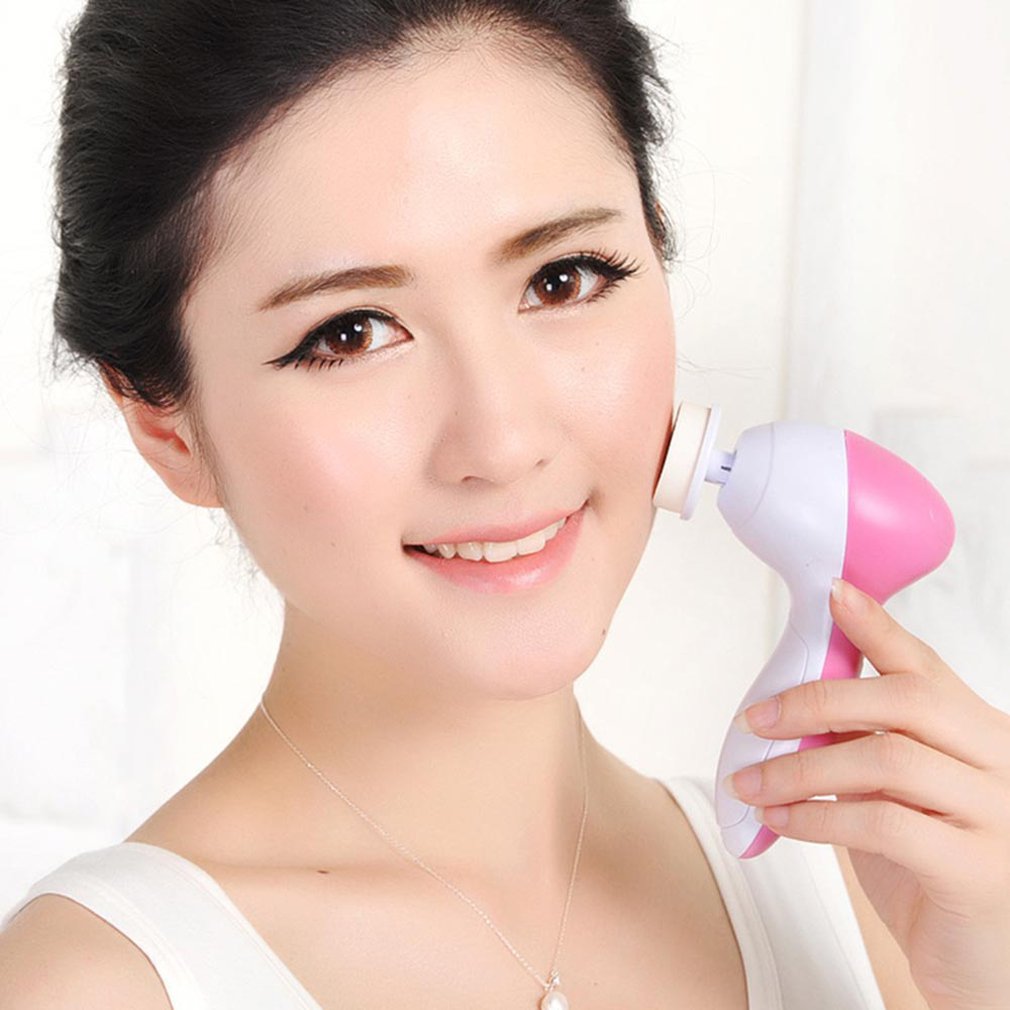 Elektrisk opladelig ansigtsrensende børste værktøjer plet hudorm renser dyb ansigtsrens instrument hudmassage opstrammende