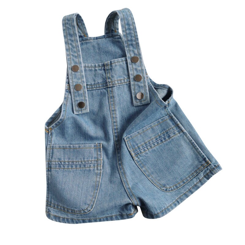 Enfants salopette pantalon décontracté enfant en bas âge enfants garçons filles solide pantalon bébé bleu clair Denim jarretelle pantalon Jean vêtements 1-6Y