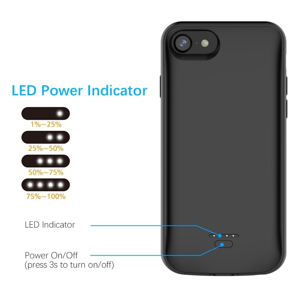 Leioua 4000mah chargeur de batterie étui pour iphone 5 5s 5C Se boîtier chargeur Powerbank étui pour iphone 6 7 8 X Xs Max Xr boîtier de batterie