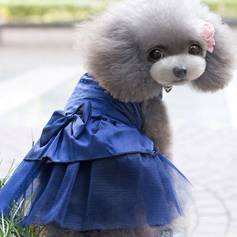 Robe princesse pour animaux de compagnie, tenue à strass, 3 couleurs pour chiens et chiots, vêtements pour fêtes et mariages