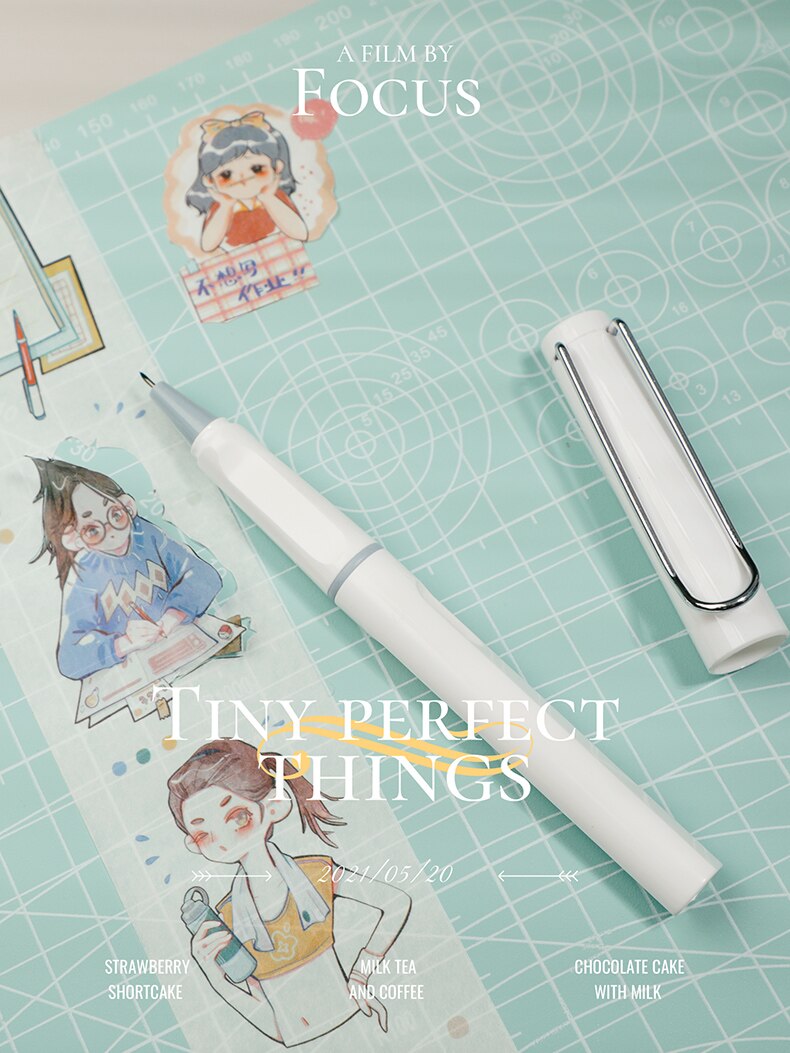 Ins White Pen Knife for Journal Notebook Cute Paper Knife A4 Cutting Board Set Utility Knife Box Cutter: Only Knife