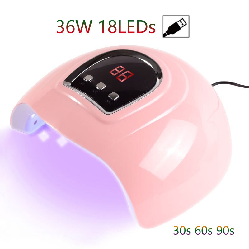 SUN X8 Max-Lámpara de uñas LED UV, secador de uñas de 120W, 57 LED, secado rápido, 10S, 30S, 60S, 99S, potente secador de uñas: 36W 18LED X4