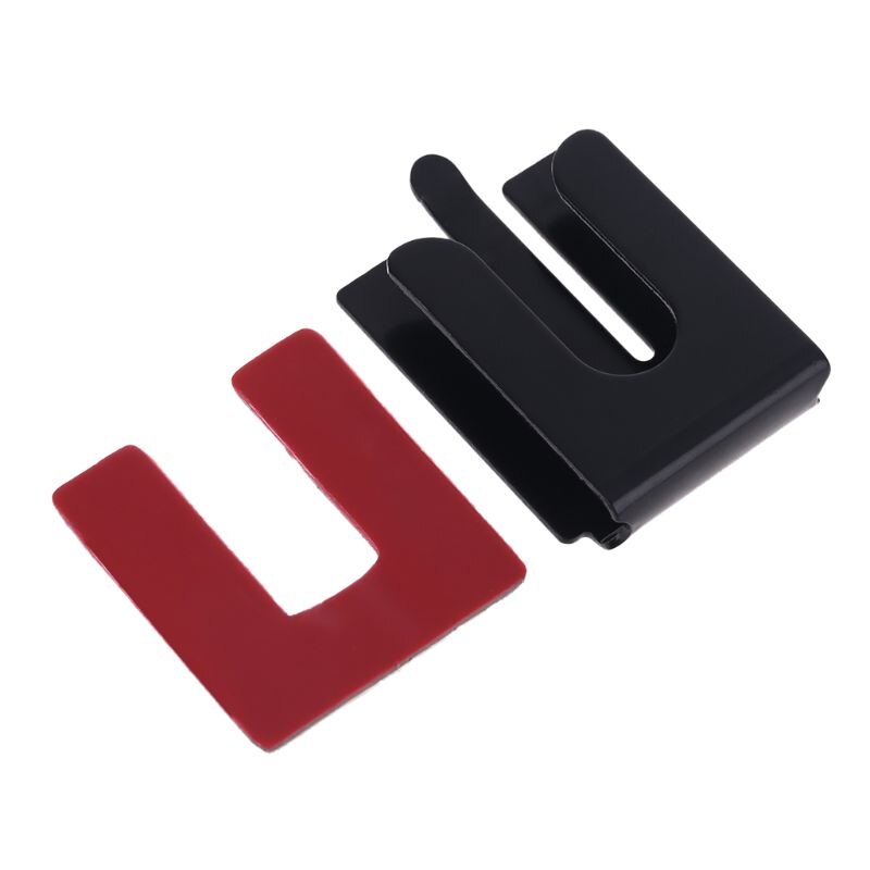 Universele Houder Microfoon Hand Clip Zwart Haak Geen Schroeven Met Sterke Adsorptie Kracht Voor Autoradio Walkie Talkie Saving Car: Default Title