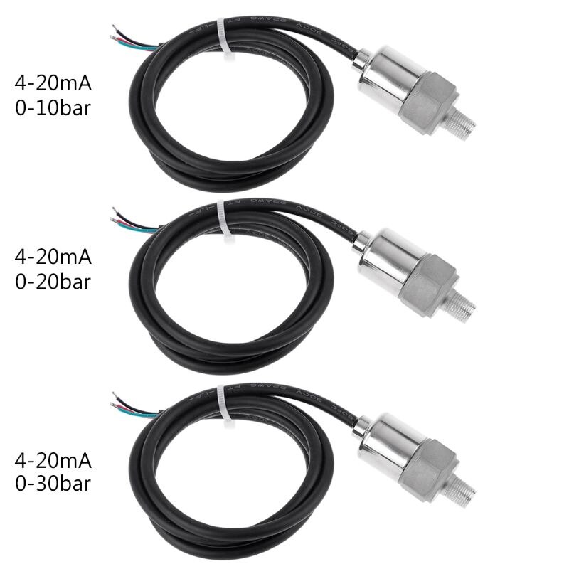 0-10/20/30Bar Druck Absender Wandler Sensor Öl Wasser 1/8 &quot;Eingang 8-32V 12V 24V DC Ausgang 4-20mA