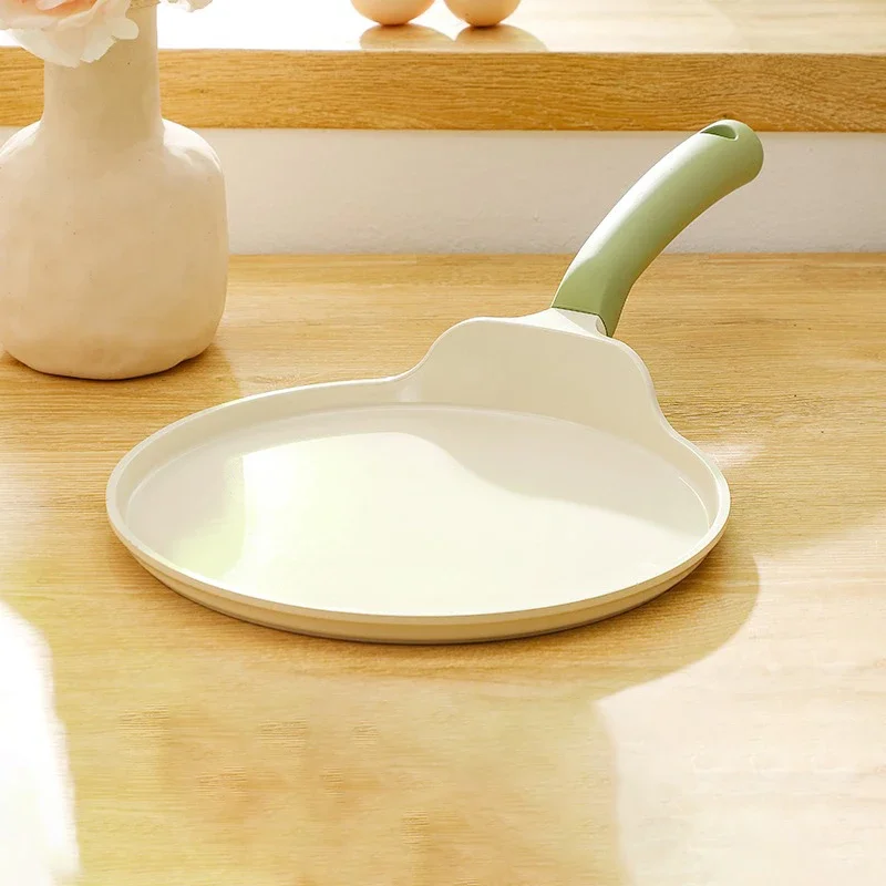 Padella per pancake per colazione Rivestimento in ceramica Padella antiaderente Vassoio per pizza Padella Fornelli a gas e fornelli a induzione Pentole per la casa: green