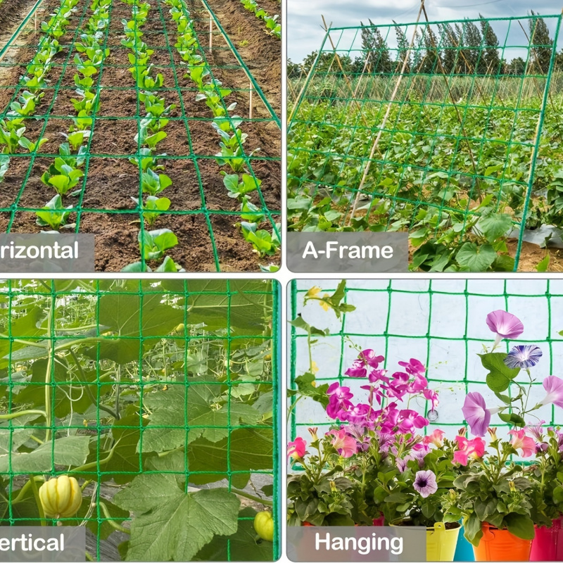 Spaliernetz aus Haustier-Material für Kletterpflanzen – langlebiges und leichtes Pflanzenstütznetz für Gartenpflanzen, 197 x 70,87 Zoll Pflanzennetz