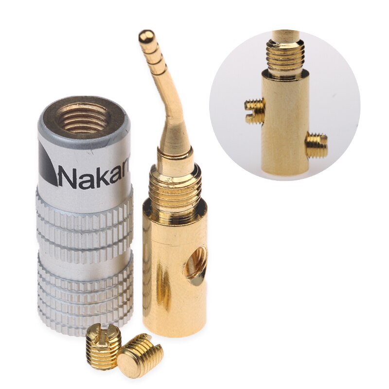 4pcs Nakamichi Gold-Plated Banana Plugs 4mm Banana Plug For Video Speaker Adapter Audio Jack Plug Wire Cable Connectors