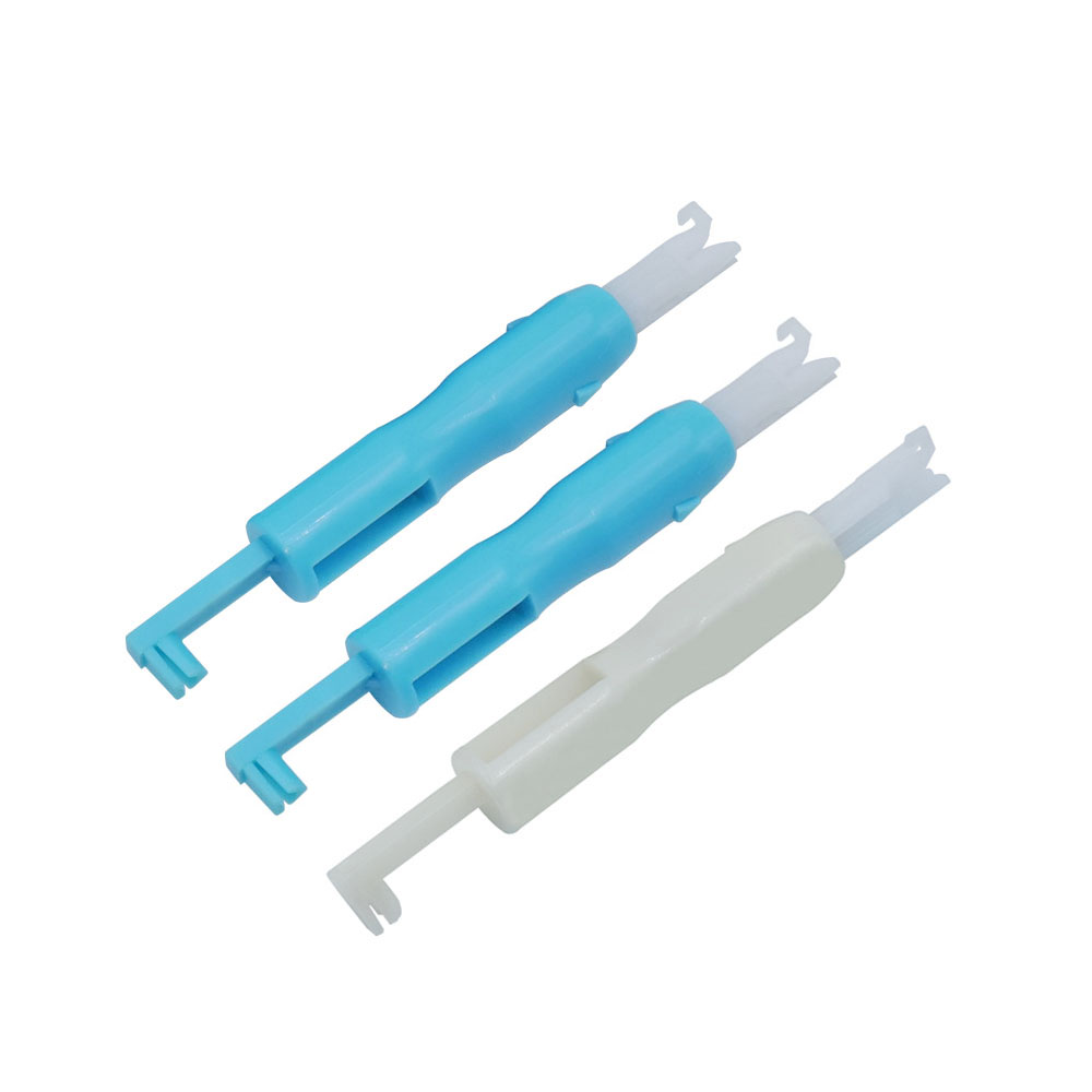 Enhebrador de agujas para máquina de coser, herramienta de inserción de puntadas, enhebrador automático rápido para el hogar, cambiador de agujas, agujas de sujeción: Amarillo claro