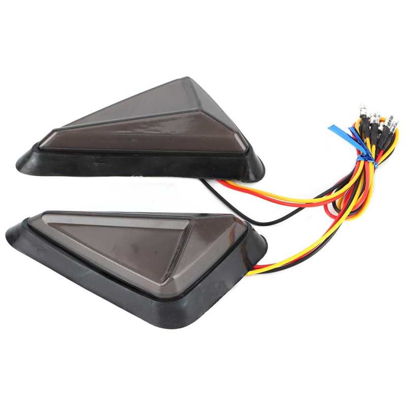 2Pcs Universal L Shape Driehoekige Led Indicator Motorfiets Richtingaanwijzer Lamp Rijden Lichten
