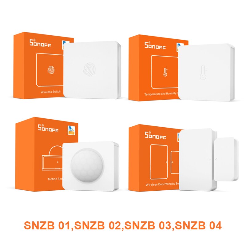 SONOFF-interruptor inalámbrico Zigbee para ventana y puerta, interruptor de temperatura y humedad, movimiento, ZBMINI a través de Alexa y Google Home: Bundle 6