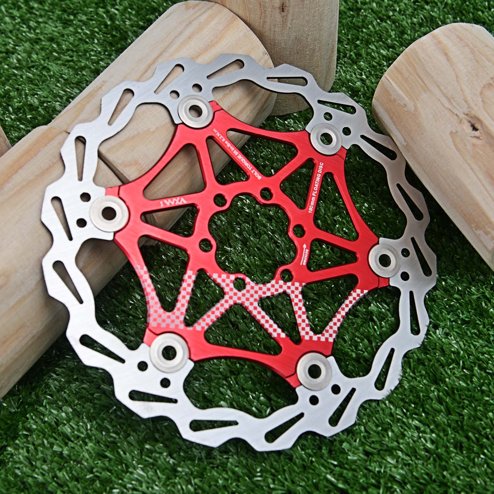 Bike Remschijven Warmteafvoer Drijvende Rotor Ultralight Float Disc Pad 160Mm 180Mm 203Mm Mtb Fiets schijfrem Pad: 180MM Red