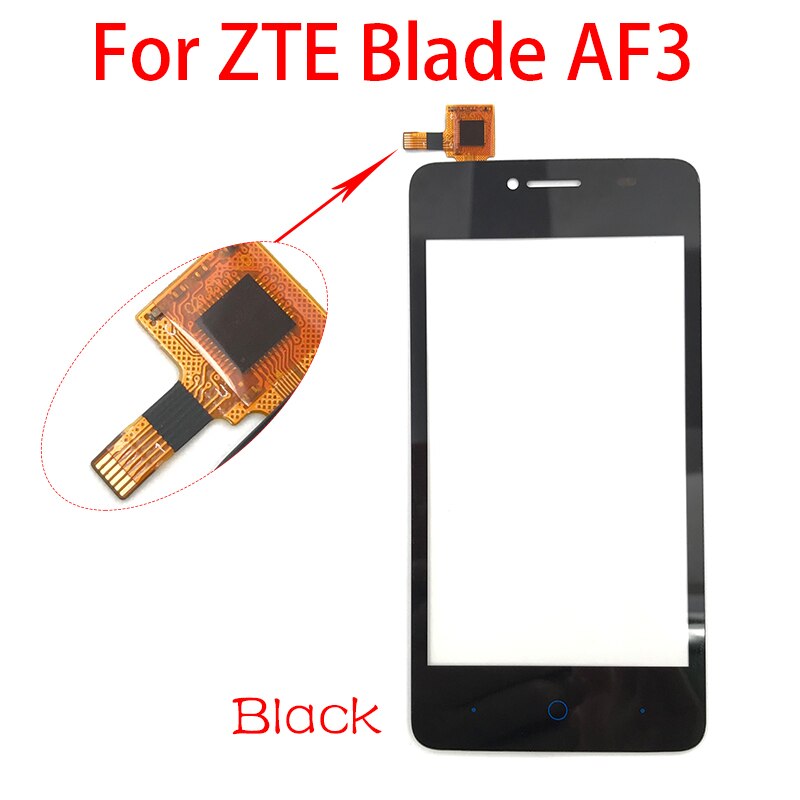 Touch Screen For ZTE Blade AF3 V8 X3 Blade D2 T620 A452 Nubia N1 NX541J Q Lux Touch Screen Digitizer Sensor Panel: AF3 black