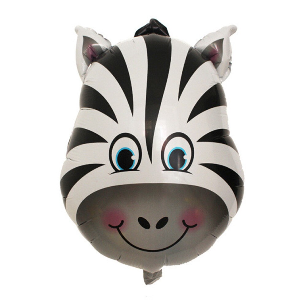 Tecknat djur lejon tiger rådjur kor konfetti ballong flicka pojke grattis på födelsedagen fest helium ballong baby shower festtillbehör