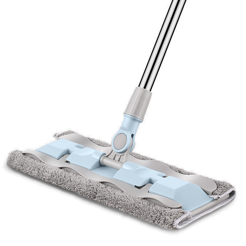 Platte Mop Met Microfiber Pad Groot Gebied Te Sweep Houten Vloer Mop Herbruikbare Doek Huishoudelijke Reiniging Gereedschap Stof Swob Magic mop