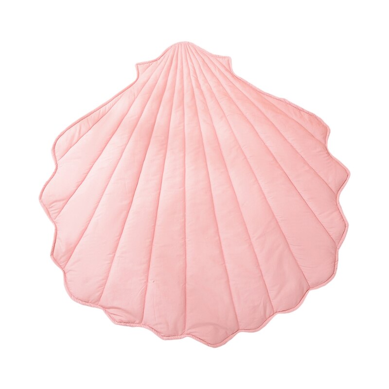 Alfombra de algodón para gatear para bebé recién nacido, manta con forma de concha, alfombra de juego para gatear, decoración para habitación de niño y Chico