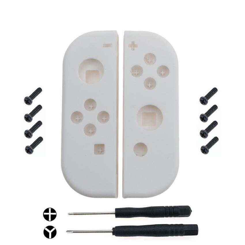 1 Pair Controller Kit di Riparazione Alloggiamento Della Copertura Borsette per il Caso di Nintendo Interruttore Joy-Con FAI DA TE In Plastica di Copertura Controller Cacciavite vite: Y-Y White