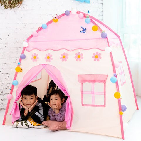 Kinderen Indoor Prinses Teepee Bed Meisje Jongen Baby Tipi Kind Pop Thuis Vouwen Huis Spelen Wigwam Voor Kinderen Kinderen speelgoed Tent