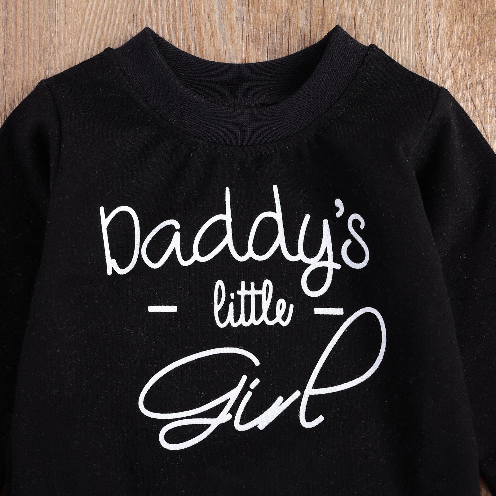 Pudcoco automne 0-4Y enfants enfant en bas âge bébé fille DADDY'S petite fille lettre imprimé sweat à manches longues pull noir/rose