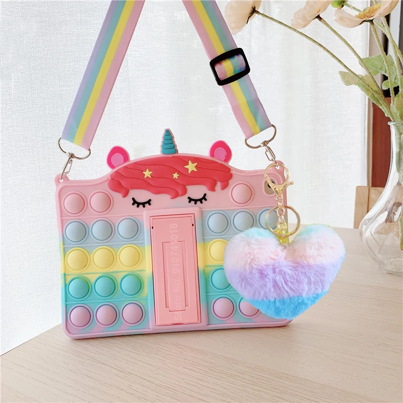 Funda para niños para iPad 9,7 5th 6th 7th 8th 9th 10,2 Pro 11 2024 Mini 6 Air 1 2 3 10,5 10,9 10th 2022 funda con soporte de silicona: 8 / Negro