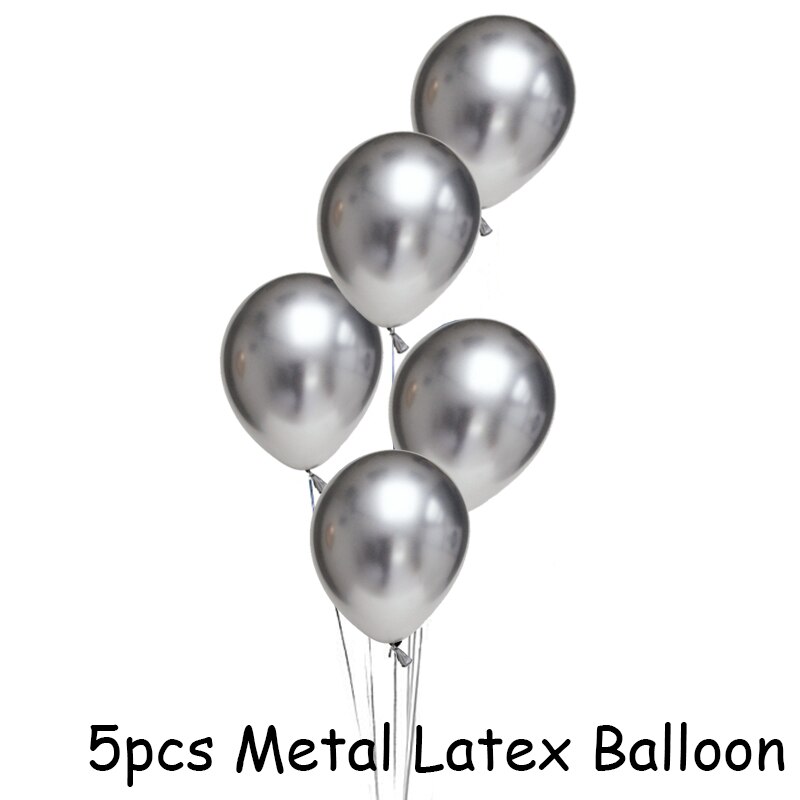 3D feuille ballon garçons thème fête astronaute vaisseau spatial galaxie extérieur anniversaire Baloons bébé douche fusée Globos: 5pcs balloon c