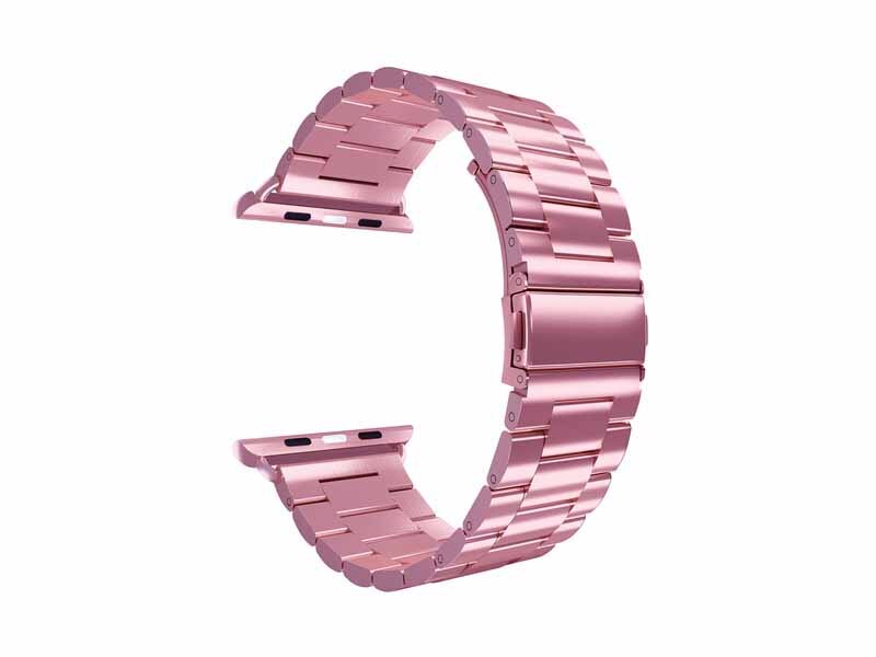 Apple montre bracelet acier inoxydable bracelet iWatch bracelet métal rose 38 40 42 44 sangle boucle apple série 4 3 2 1: purple / 38mmor 40mm