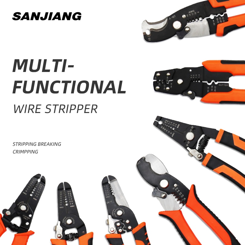 Multifuction Afstriptang Mini Hand Multi Tool Reparatie Tool Kabel Cutter Strippen Krimptang Crimper Multitool