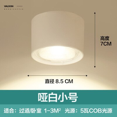 Plafond Spot Verlichting 5W 12W Nordic Hout Opbouw Plafond Spot Light Voor Ailse Bar Keuken Binnenverlichting: white 5W