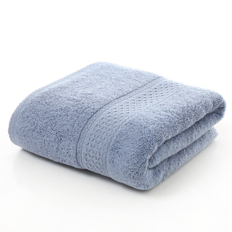 Badhanddoek Plain Japanse Puur Katoen 70*140Cm Zachte Vierkante Handdoek Badkamer Dubbele Handdoek Dik Haar Handdoek Machine wasbaar: Blue grey